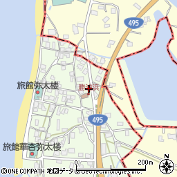 福岡県福津市勝浦377周辺の地図