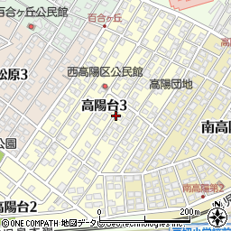 福岡県遠賀郡岡垣町高陽台周辺の地図
