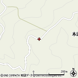 徳島県那賀郡那賀町木頭名加美ノ本周辺の地図