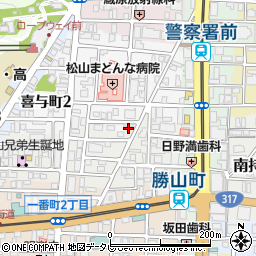愛媛県松山市歩行町1丁目9-2周辺の地図