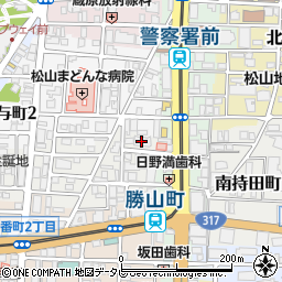愛媛県松山市歩行町1丁目12周辺の地図