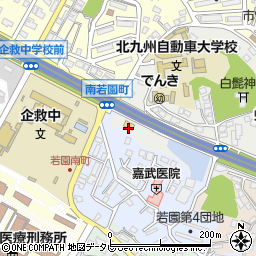 ファミリーマート小倉蜷田若園一丁目店周辺の地図