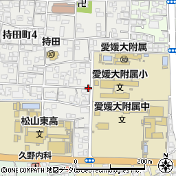 愛媛県松山市持田町周辺の地図