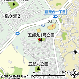 五郎丸1号公園周辺の地図