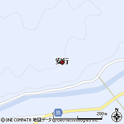 徳島県阿南市新野町安行周辺の地図