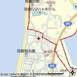 福岡県福津市勝浦417周辺の地図