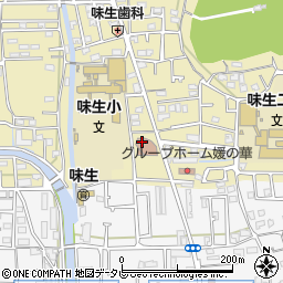 松山市役所　公民館味生公民館周辺の地図