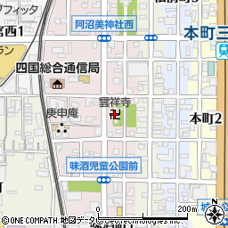 雲祥寺周辺の地図