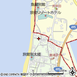 福岡県福津市勝浦395周辺の地図