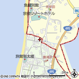 福岡県福津市勝浦386-1周辺の地図