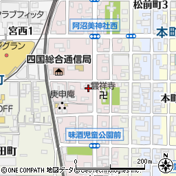 愛媛県松山市味酒町周辺の地図