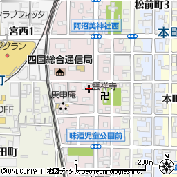 愛媛県松山市味酒町周辺の地図