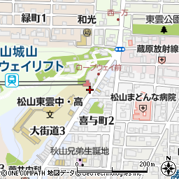 愛媛県松山市大街道周辺の地図