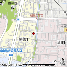 ＪＡ松山市朝美周辺の地図