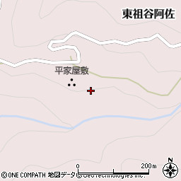 徳島県三好市東祖谷阿佐250周辺の地図