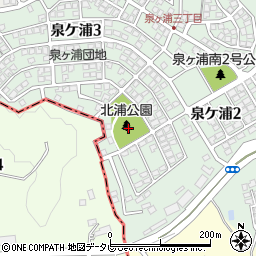 北浦公園周辺の地図