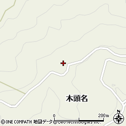 徳島県那賀町（那賀郡）木頭名（柿ノ太尾）周辺の地図
