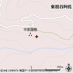徳島県三好市東祖谷阿佐245周辺の地図