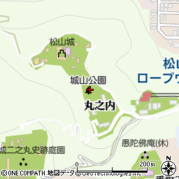 松江城山公園周辺の地図