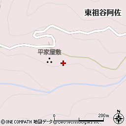 徳島県三好市東祖谷阿佐249周辺の地図