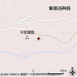 徳島県三好市東祖谷阿佐248周辺の地図