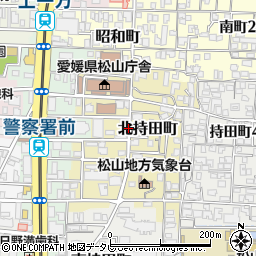 愛媛県松山市北持田町周辺の地図