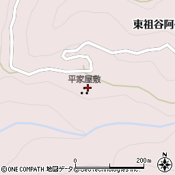 徳島県三好市東祖谷阿佐244周辺の地図
