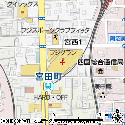 ジーユーフジグラン松山店周辺の地図