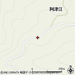 徳島県那賀郡那賀町阿津江中屋周辺の地図
