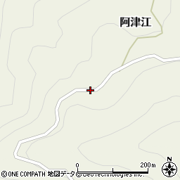 徳島県那賀町（那賀郡）阿津江（中屋）周辺の地図
