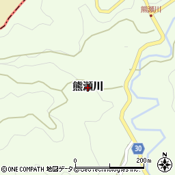 和歌山県みなべ町（日高郡）熊瀬川周辺の地図