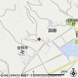 徳島県阿南市福井町浜田周辺の地図