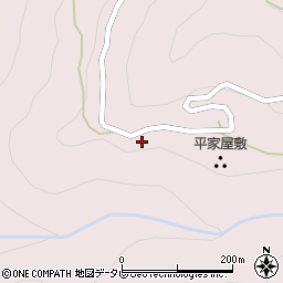 徳島県三好市東祖谷阿佐205周辺の地図