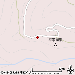 徳島県三好市東祖谷阿佐204周辺の地図