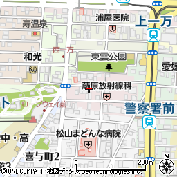 タイムズ松山東雲町駐車場周辺の地図