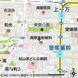 愛媛県松山市東雲町周辺の地図