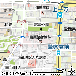 愛媛県松山市東雲町周辺の地図