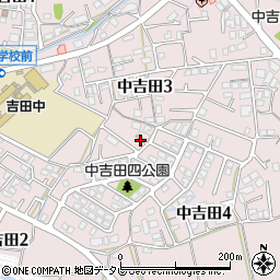 福岡県北九州市小倉南区中吉田周辺の地図