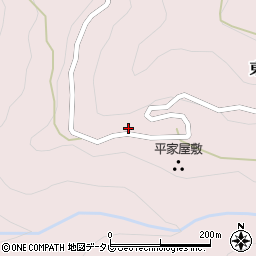 徳島県三好市東祖谷阿佐208周辺の地図