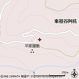 徳島県三好市東祖谷阿佐238周辺の地図
