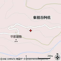 徳島県三好市東祖谷阿佐233周辺の地図