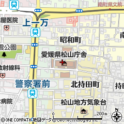 愛媛県職員労働組合松山支部周辺の地図