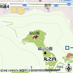 松山城周辺の地図