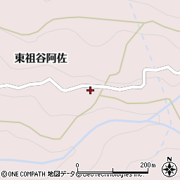 徳島県三好市東祖谷阿佐124周辺の地図