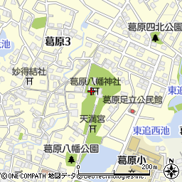 葛原八幡神社周辺の地図