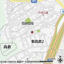 福岡県遠賀郡岡垣町東高倉周辺の地図