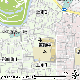 愛媛県松山市上市周辺の地図