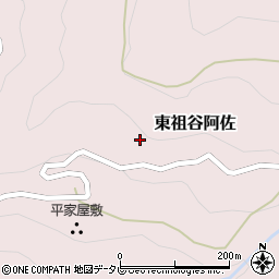 徳島県三好市東祖谷阿佐215周辺の地図
