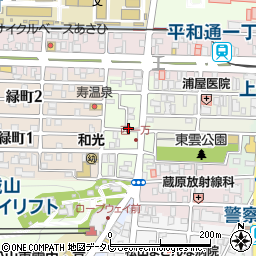 愛媛県松山市西一万町周辺の地図
