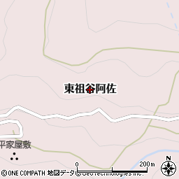 徳島県三好市東祖谷阿佐周辺の地図